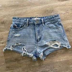 Kancan's Distressed High Waisted Shorts